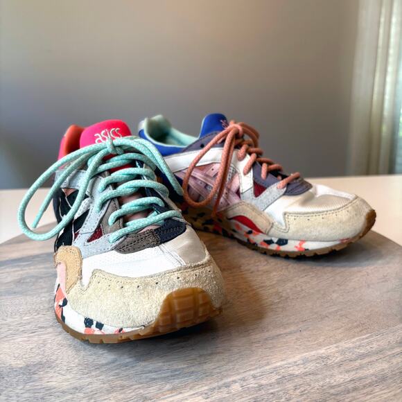 Asics Shoes - ASICS GEL-Lyte 5 V RE:MATERIAL Pink Aqua 1201A871-961 Men's 7 Women's 8.5 Rare